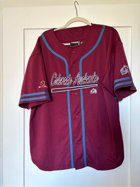 NHL Colorado Avalanche Burgundy and Teal Jersey